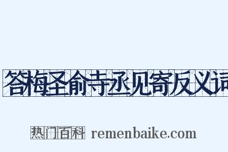 答梅圣俞寺丞见寄反义词是什么意思的图片